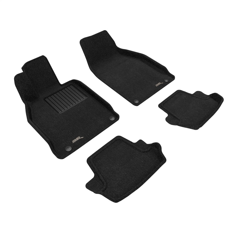 Porsche 911 Floor Mats - Front and Rear - 3D MAXpider - Elegant Series - Black - `20-`24